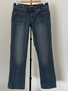 💙 Vintage Max Sport Jeans | Size 8 | Y2K + Patch Pocket + Straight Leg